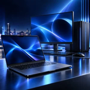 İkinci el laptop ve masaüstü bilgisayar alımı için canlı bilgisayar görseli