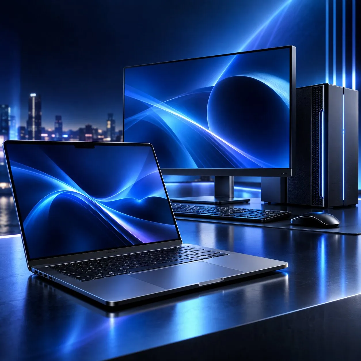 Masaüstü bilgisayar ve laptop için temsili görsel